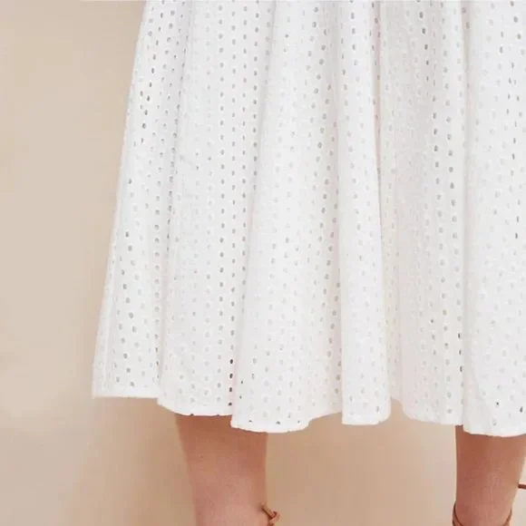 Anthropologie Esther Eyelet Midi Dress - Picture 9 of 9